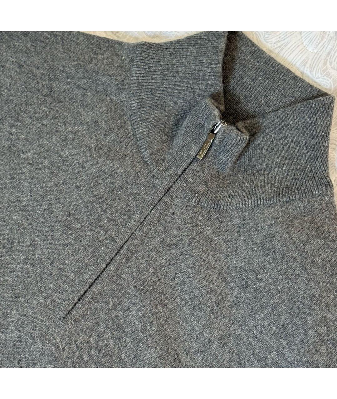 LORO PIANA Серый кашемировый джемпер / свитер, фото 3