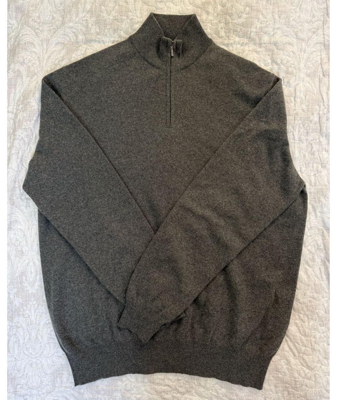 LORO PIANA Серый кашемировый джемпер / свитер, фото 8