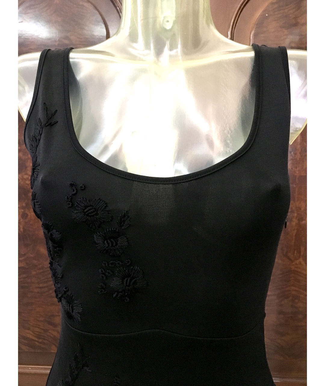 ANTONIO BERARDI Черное шелковое коктейльное платье, фото 4