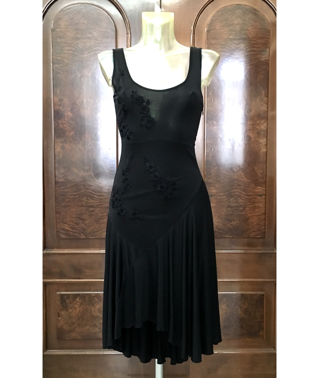 ANTONIO BERARDI Черное шелковое коктейльное платье, фото 9