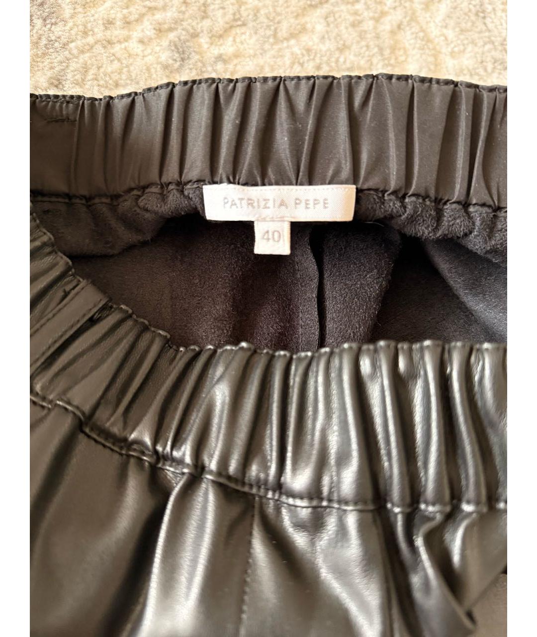 PATRIZIA PEPE Черные полиуретановые шорты, фото 3
