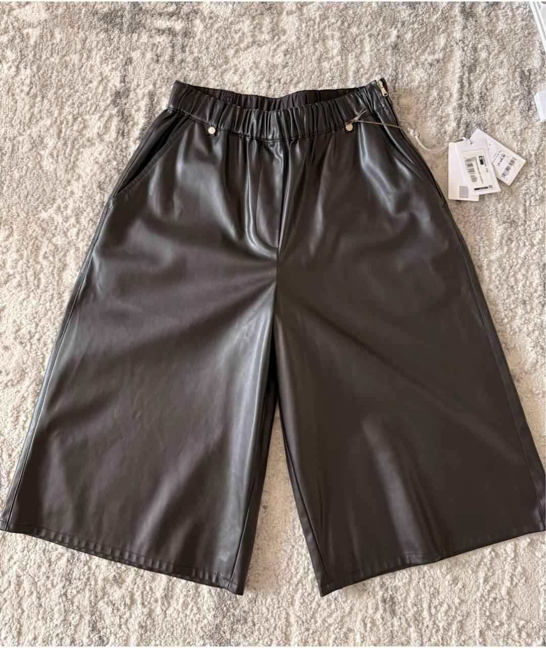 PATRIZIA PEPE Черные полиуретановые шорты, фото 8