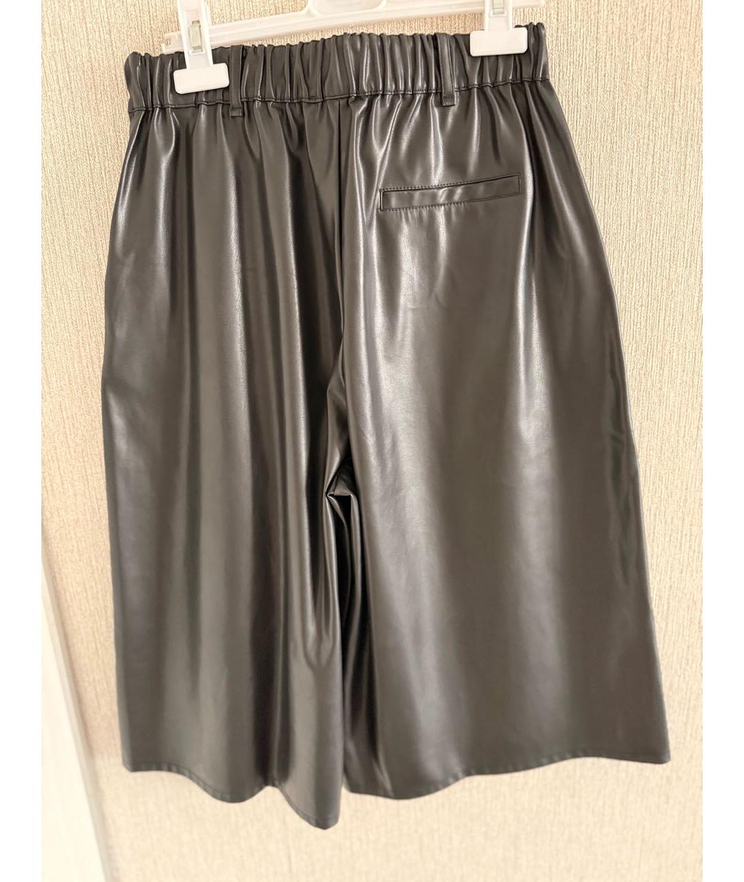 PATRIZIA PEPE Черные полиуретановые шорты, фото 2