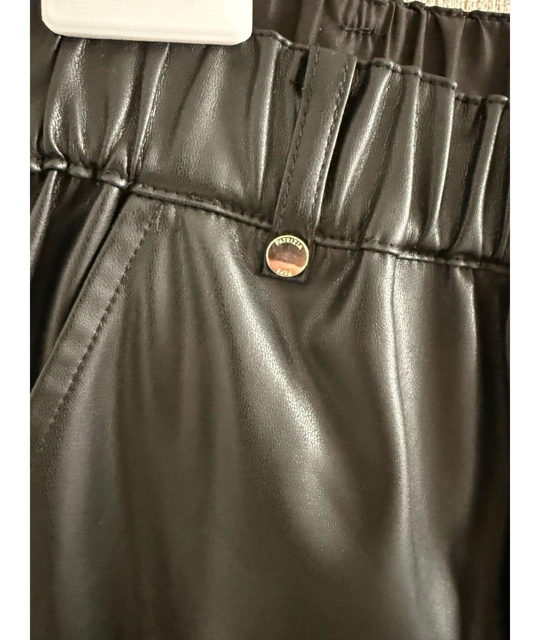 PATRIZIA PEPE Черные полиуретановые шорты, фото 4