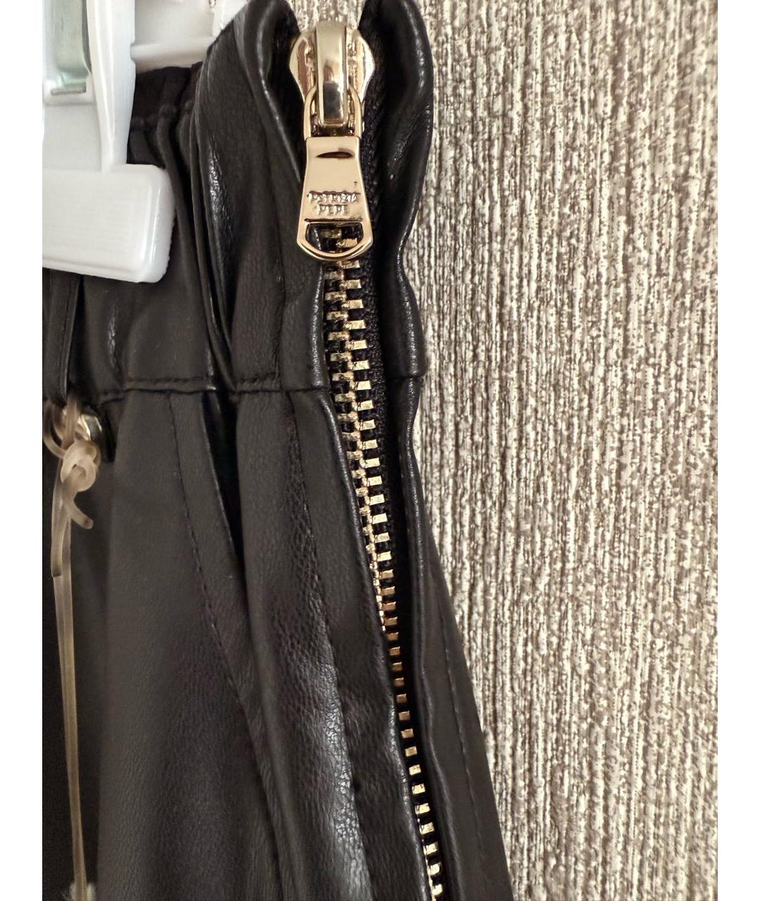 PATRIZIA PEPE Черные полиуретановые шорты, фото 7