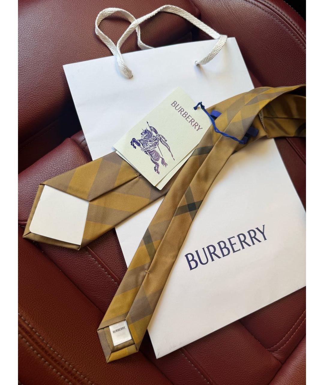 BURBERRY Зеленый галстук, фото 7