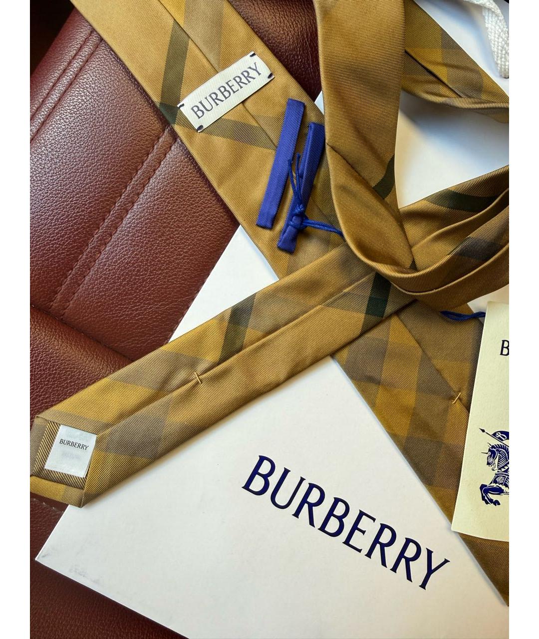 BURBERRY Зеленый галстук, фото 3