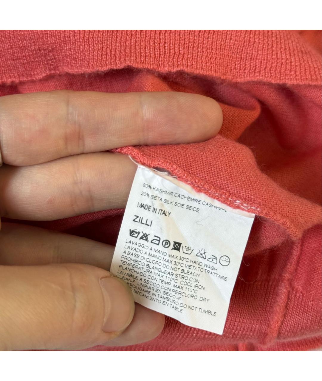 ZILLI Коралловый кашемировый джемпер / свитер, фото 4