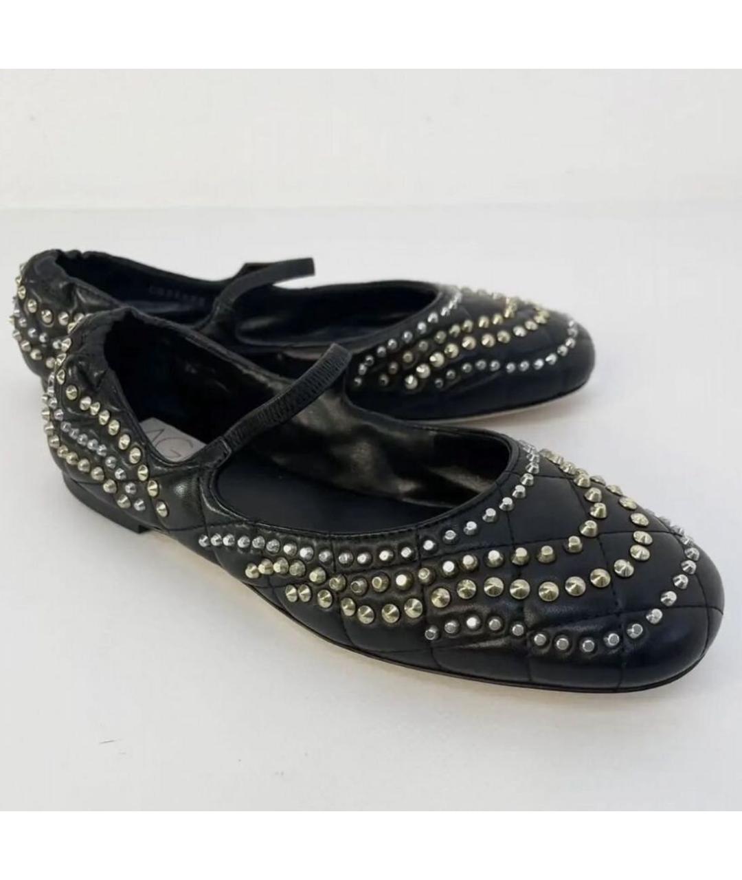 AGL Черные кожаные балетки, фото 5
