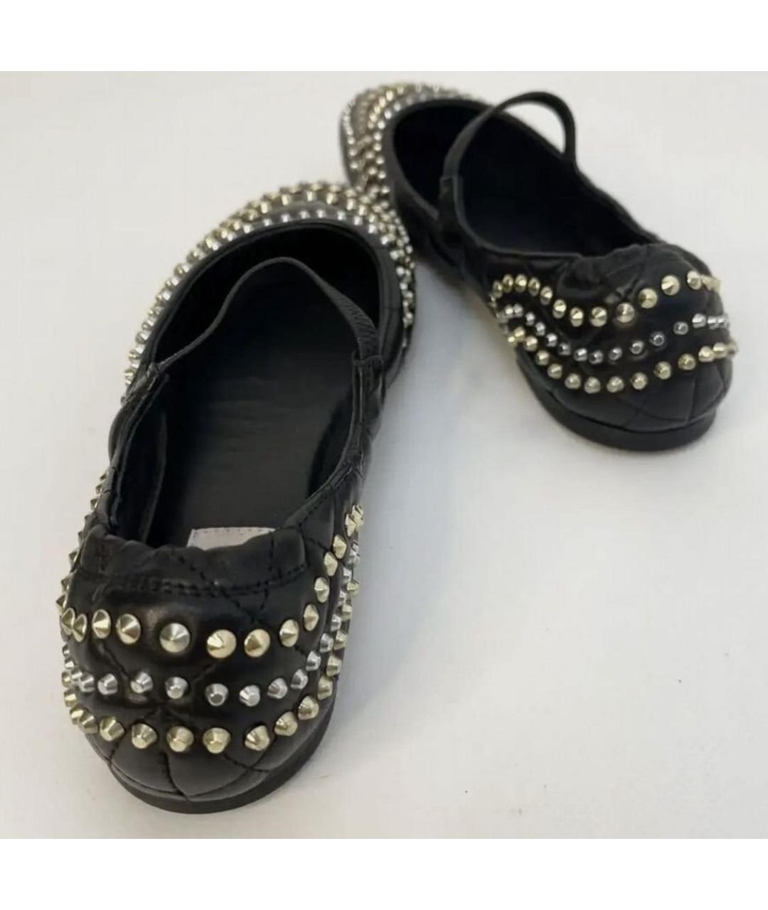 AGL Черные кожаные балетки, фото 4