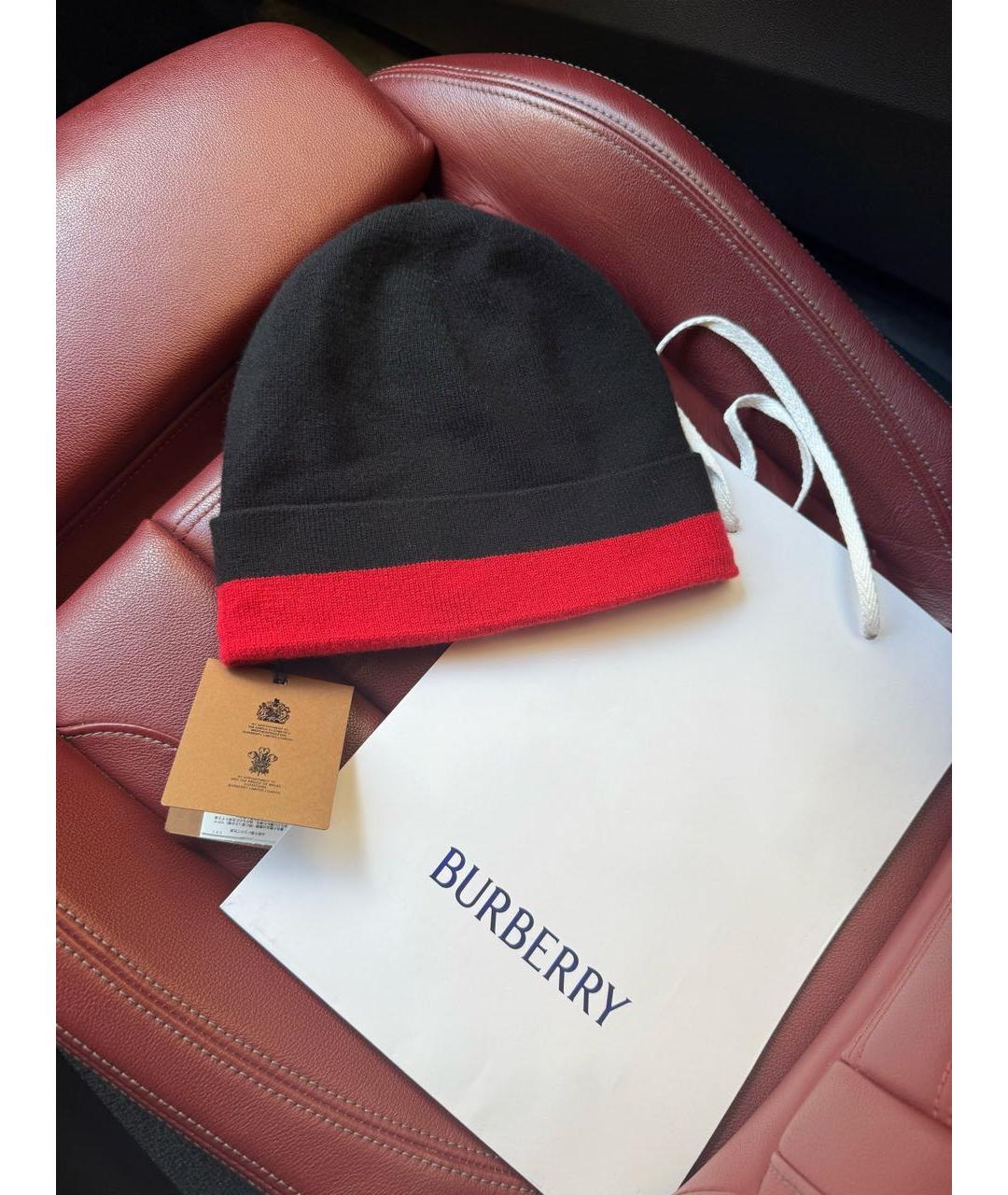 BURBERRY Черная кашемировая шапка, фото 4