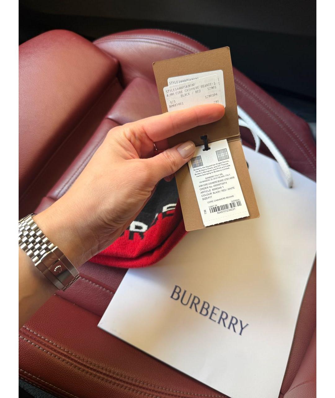 BURBERRY Черная кашемировая шапка, фото 5