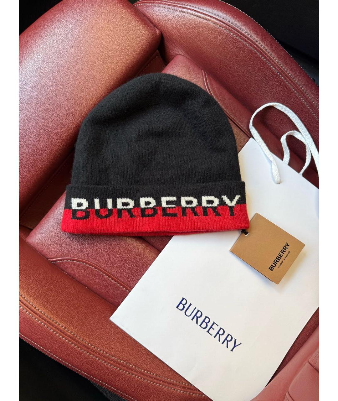 BURBERRY Черная кашемировая шапка, фото 2