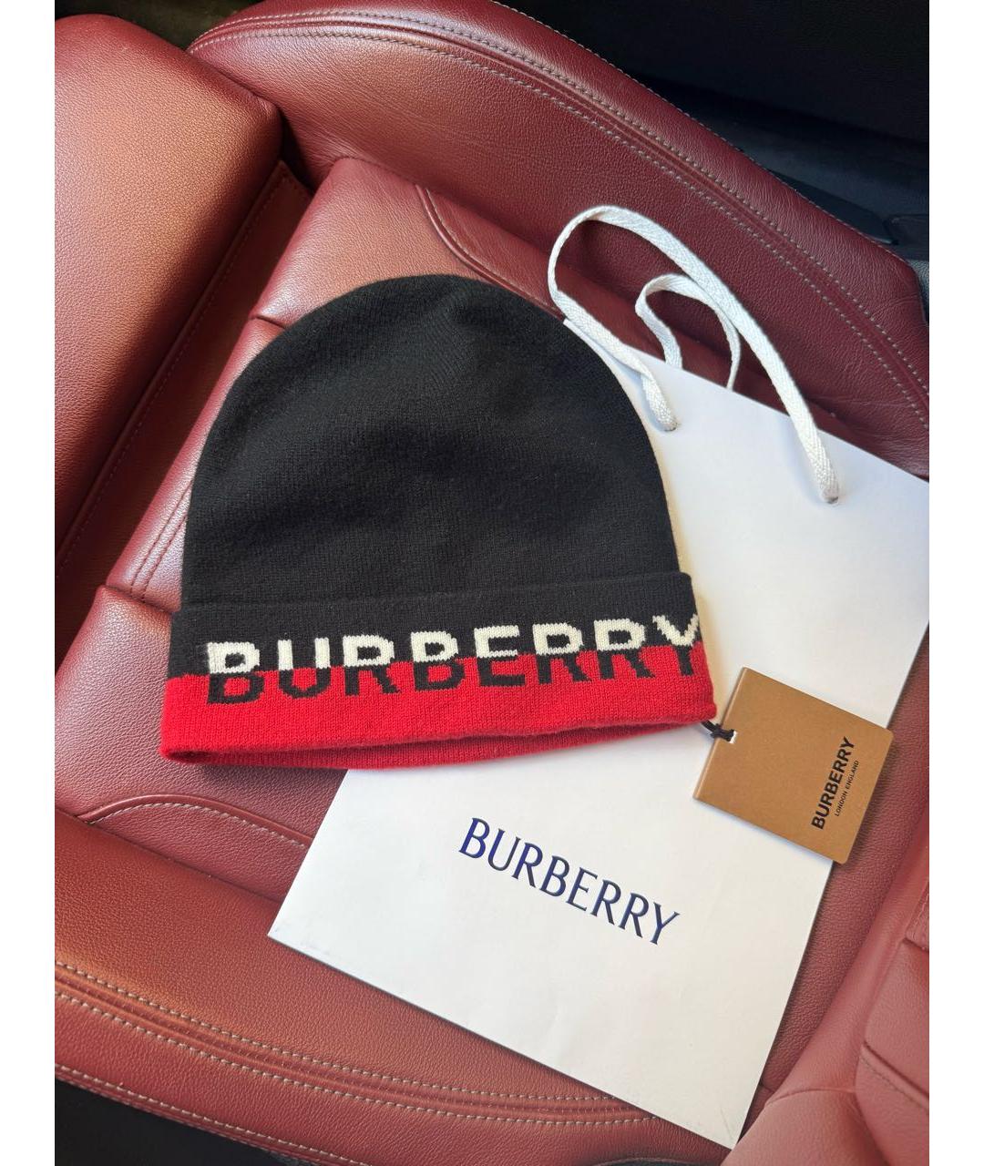 BURBERRY Черная кашемировая шапка, фото 6
