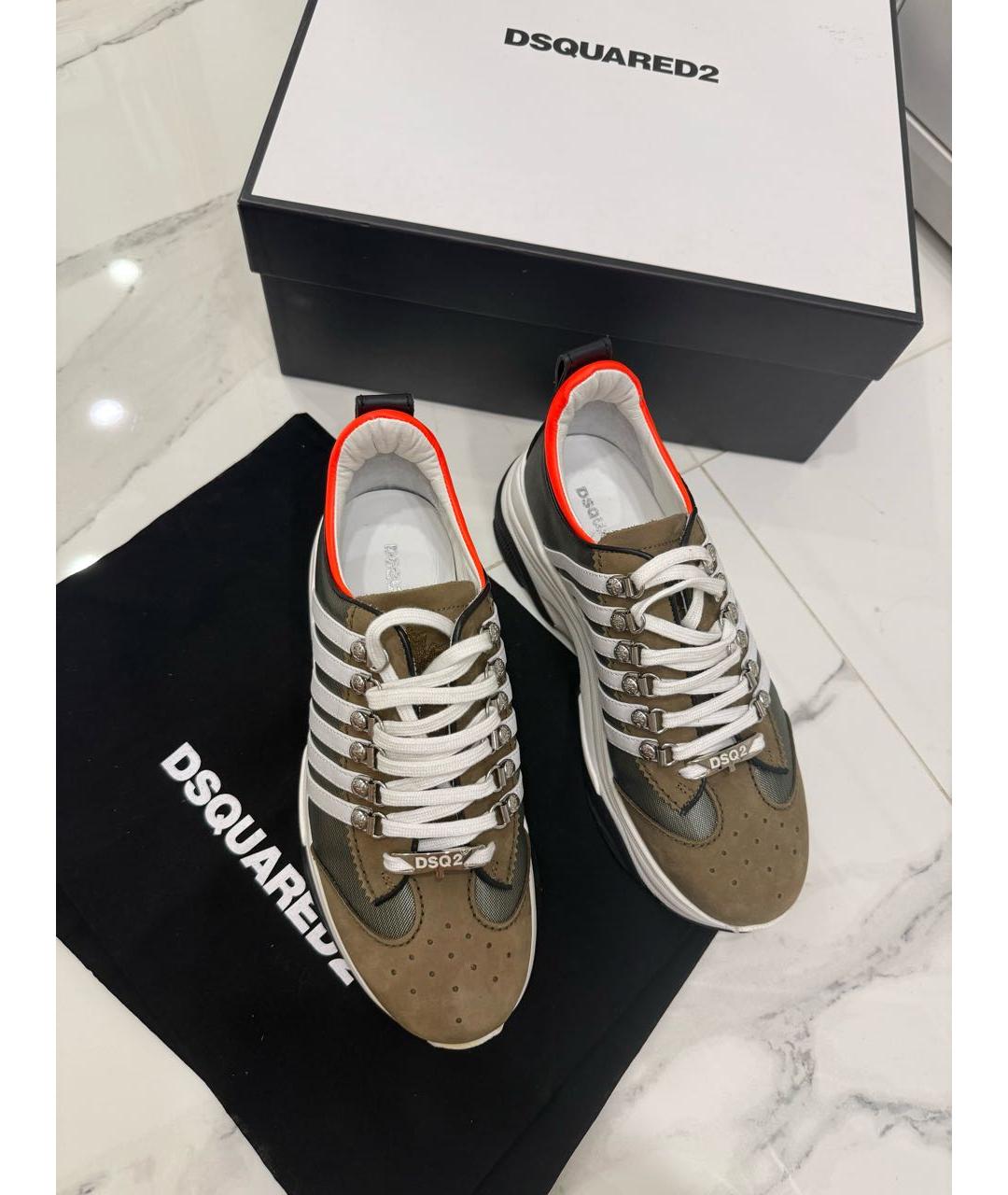 DSQUARED2 Мульти текстильные низкие кроссовки / кеды, фото 3