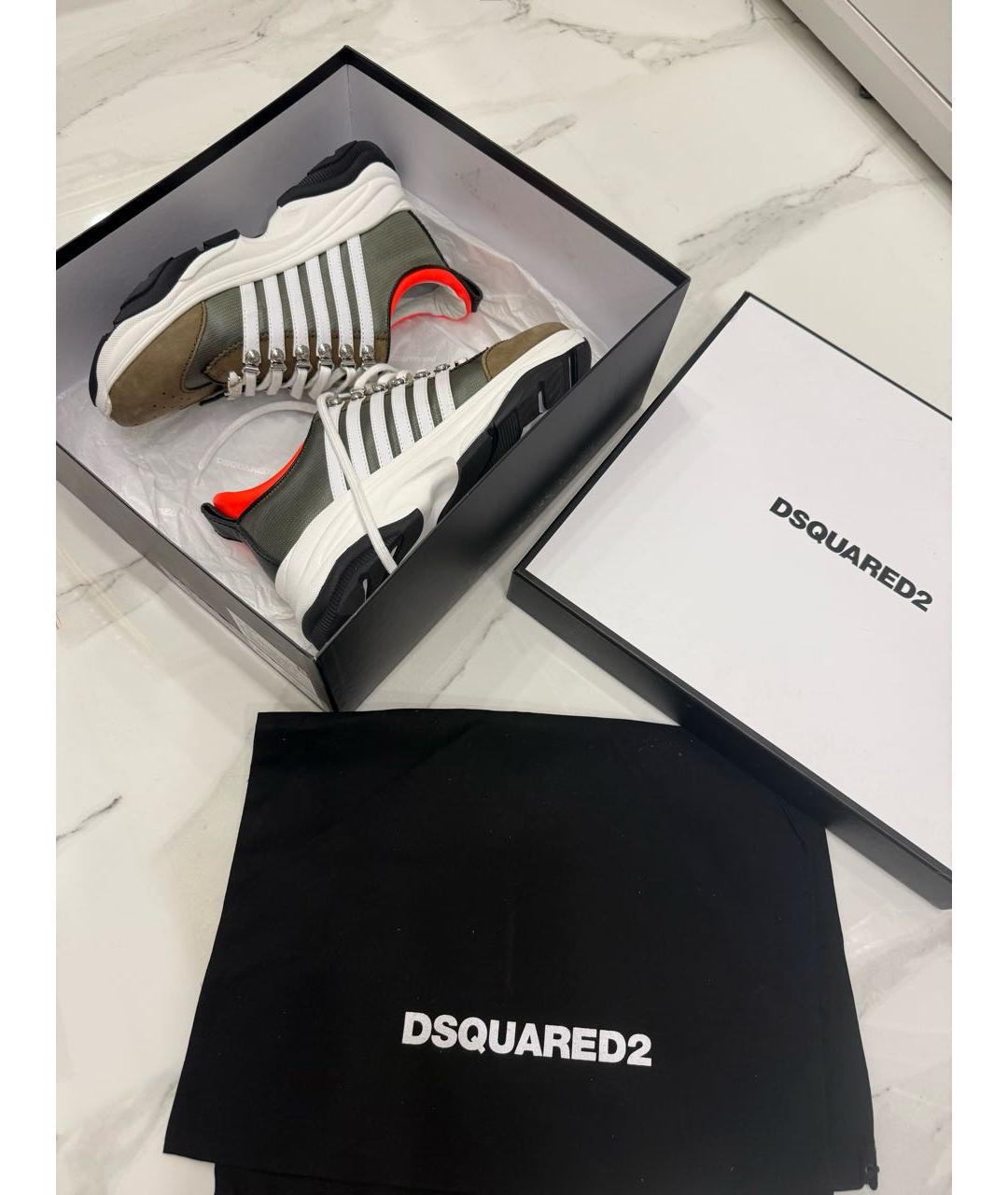 DSQUARED2 Мульти текстильные низкие кроссовки / кеды, фото 7