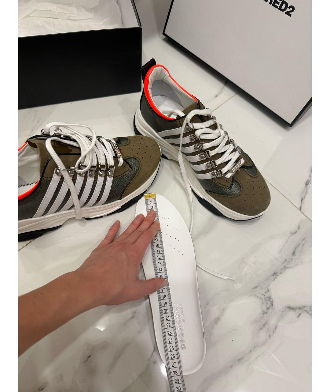 DSQUARED2 Мульти текстильные низкие кроссовки / кеды, фото 4