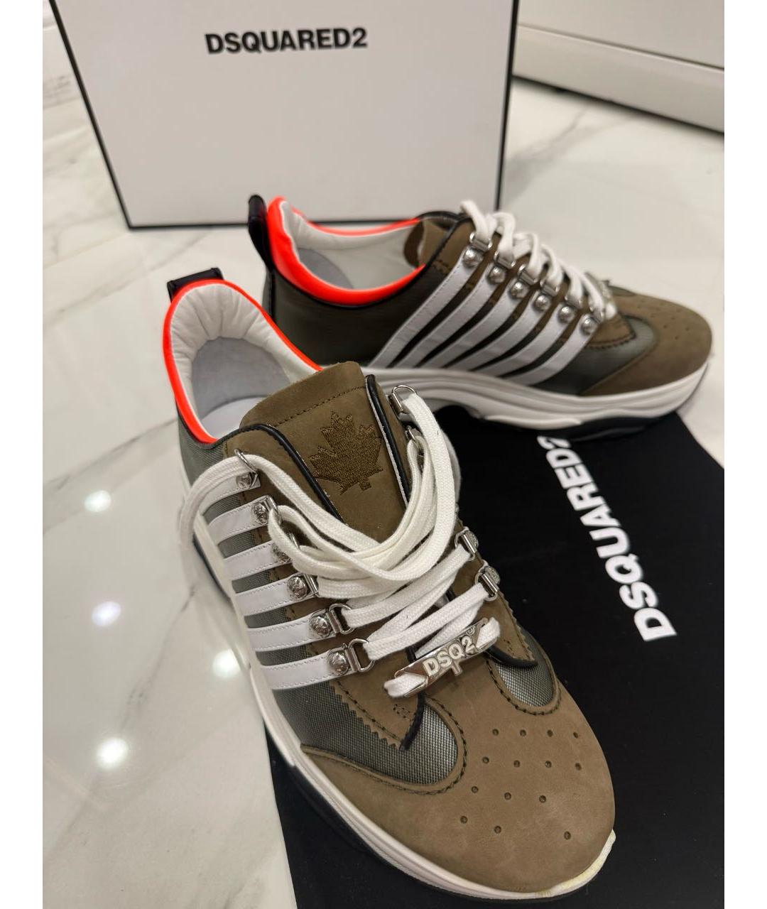 DSQUARED2 Мульти текстильные низкие кроссовки / кеды, фото 8