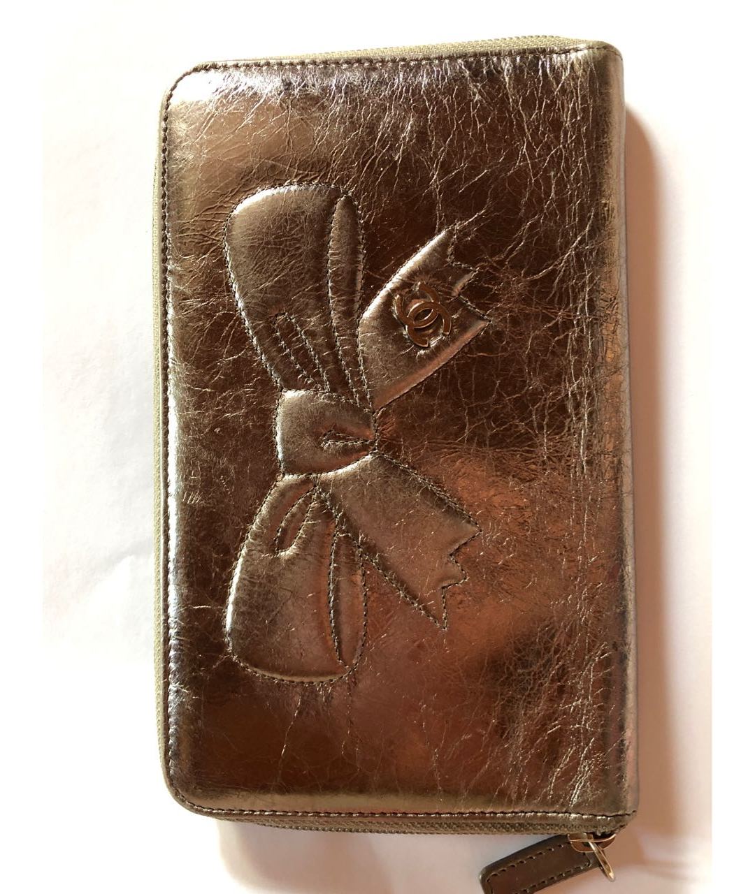 CHANEL PRE-OWNED Серебрянный кожаный кошелек, фото 4