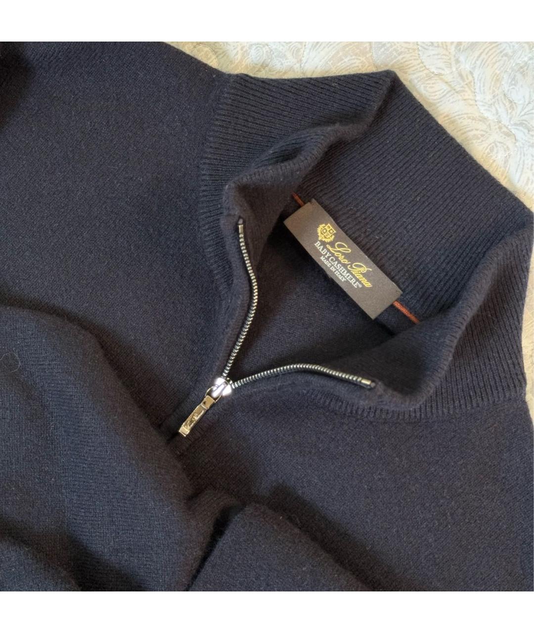 LORO PIANA Темно-синий кашемировый джемпер / свитер, фото 3