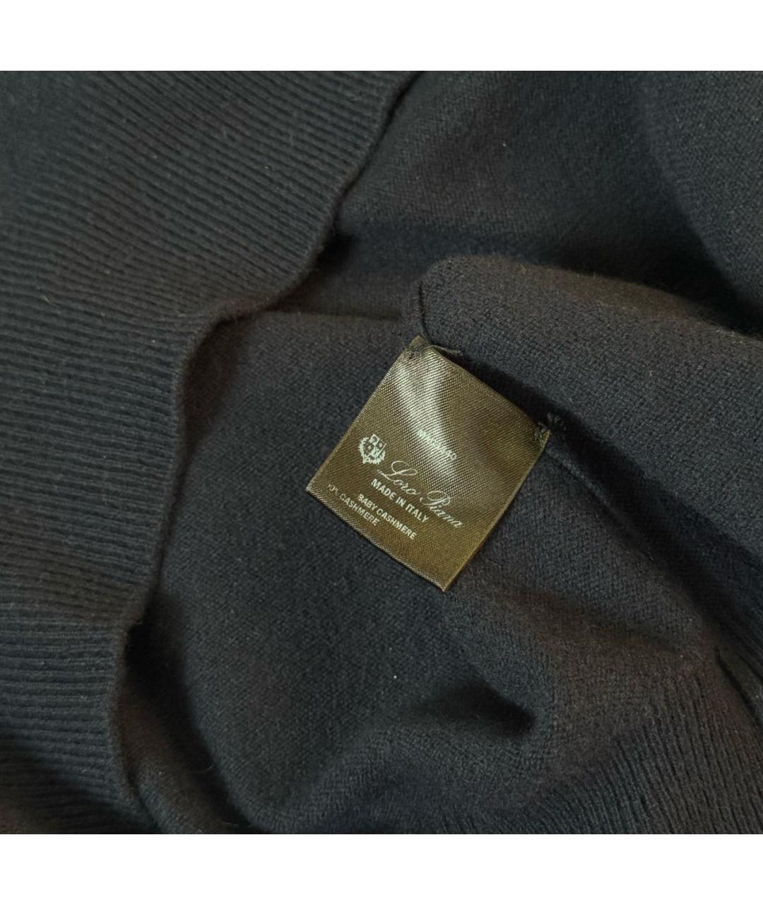 LORO PIANA Темно-синий кашемировый джемпер / свитер, фото 4