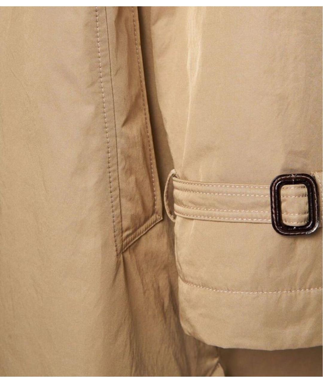 MAX MARA Бежевый хлопковый тренч/плащ, фото 6