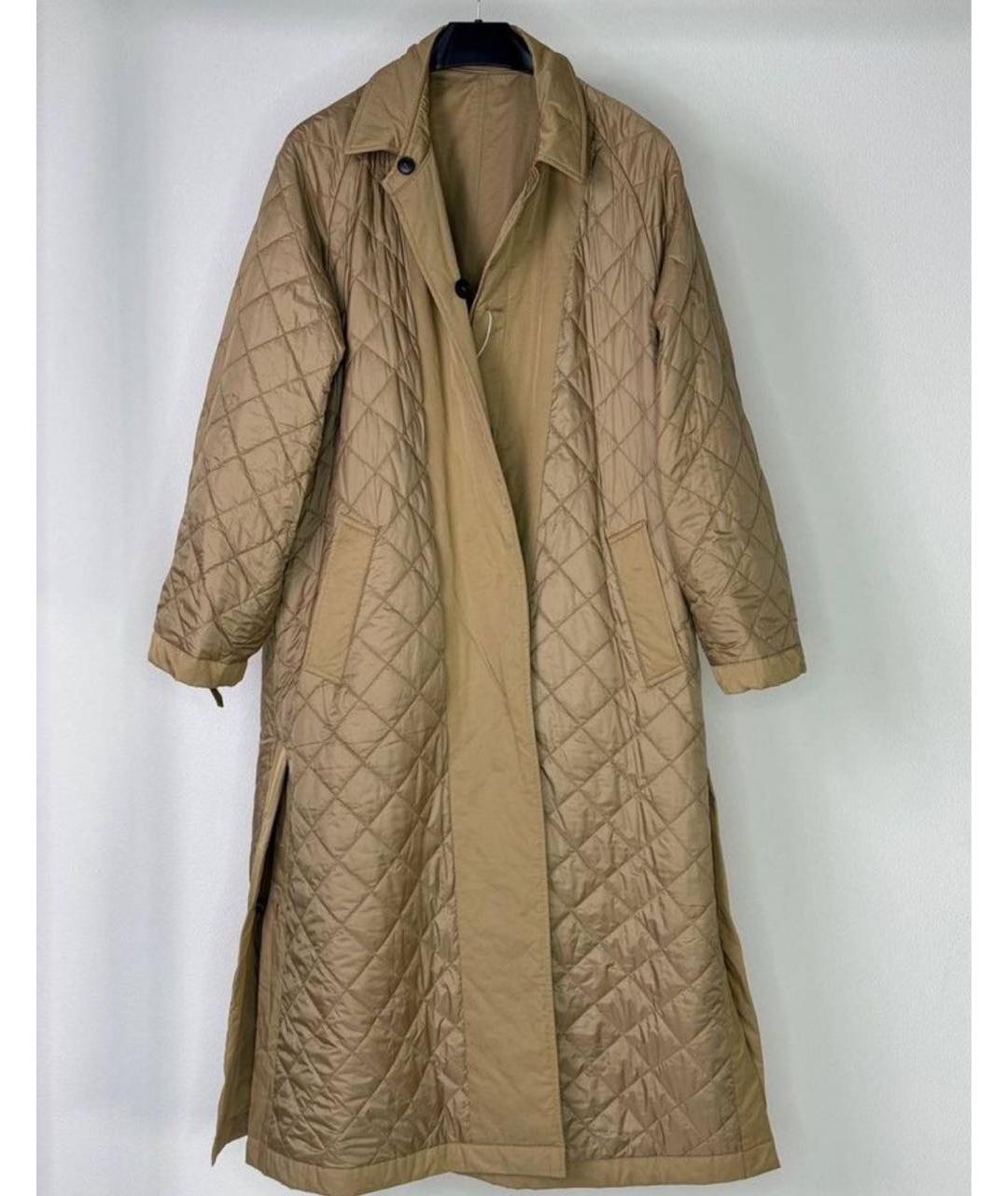 MAX MARA Бежевый хлопковый тренч/плащ, фото 9