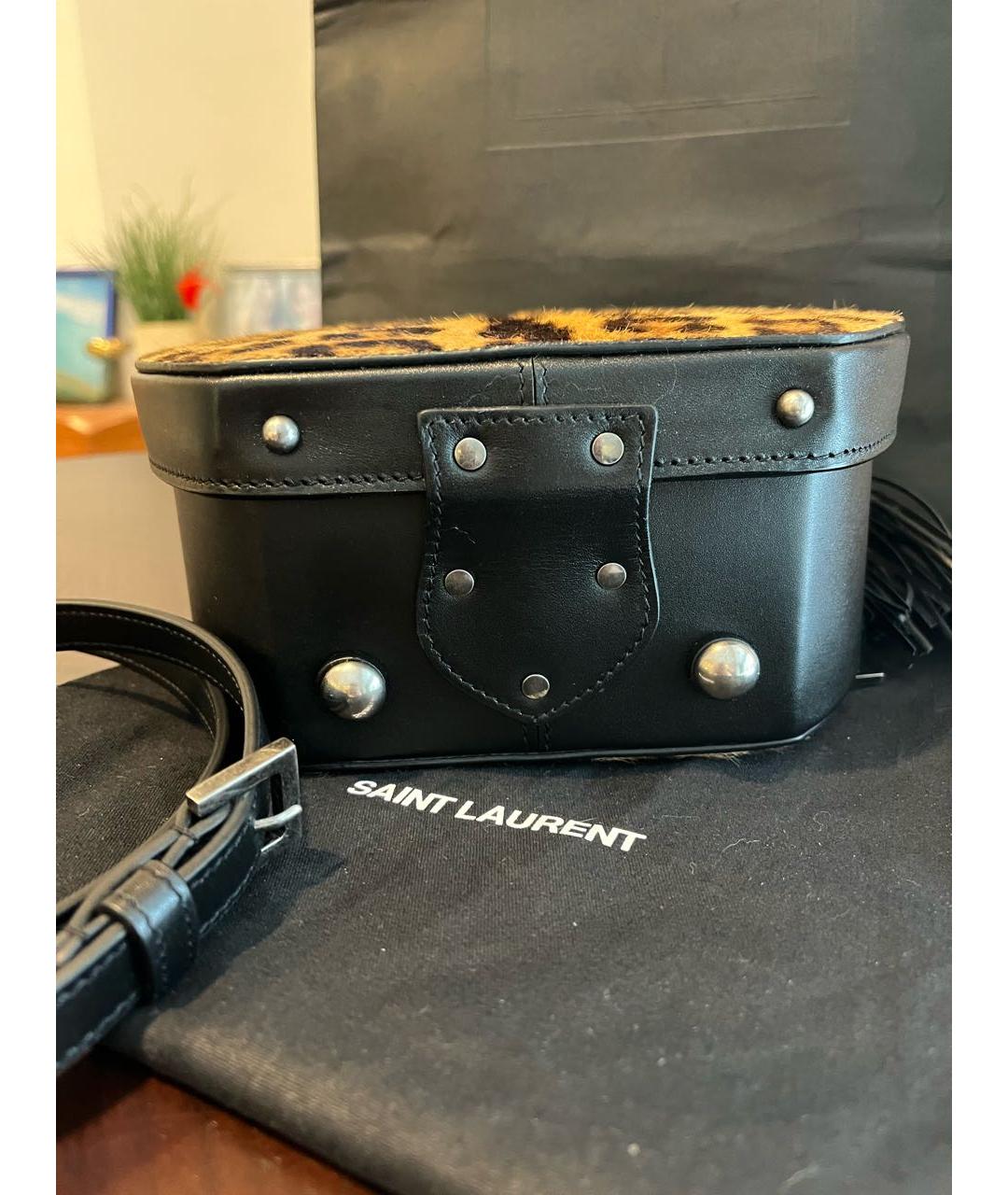 SAINT LAURENT Мульти кожаная сумка с короткими ручками, фото 6