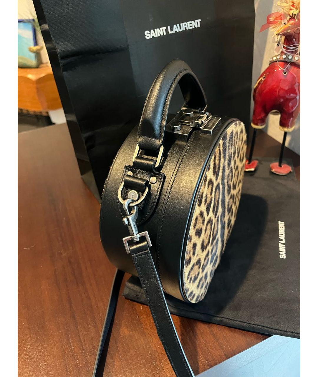 SAINT LAURENT Мульти кожаная сумка с короткими ручками, фото 2