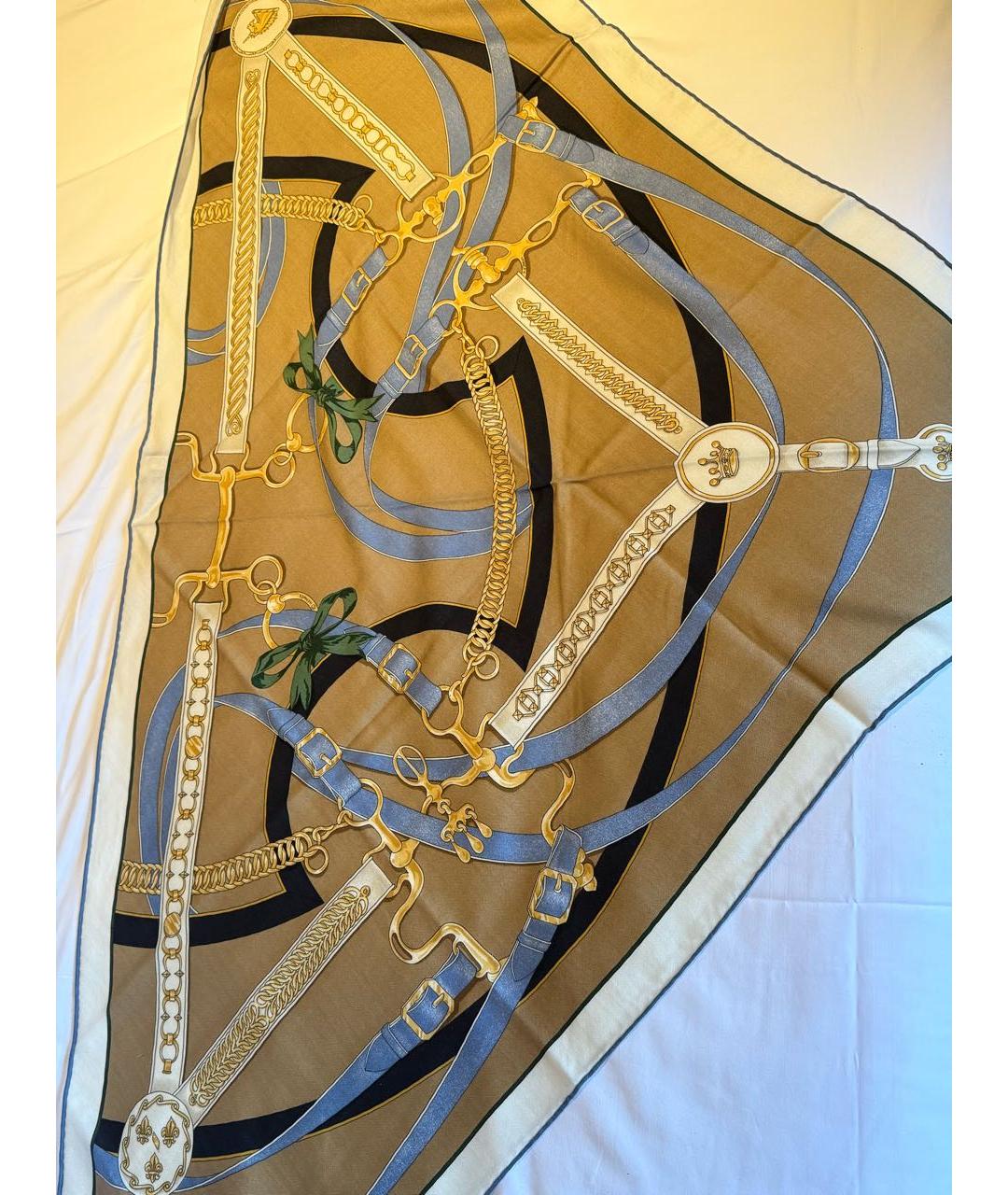 HERMES Мульти кашемировый платок, фото 3