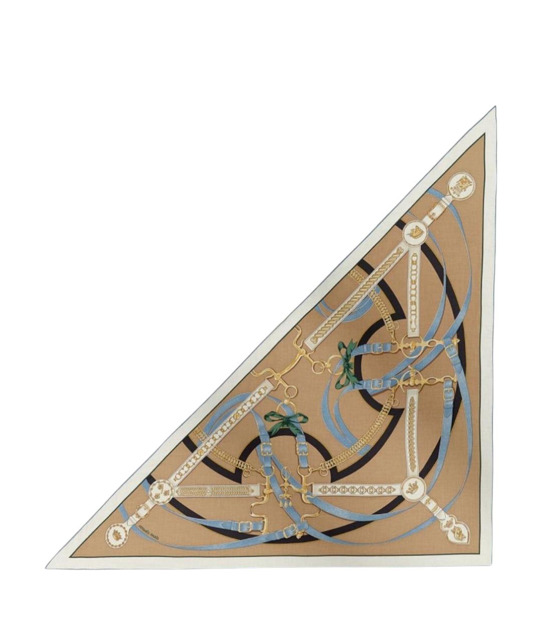 HERMES Мульти кашемировый платок, фото 1