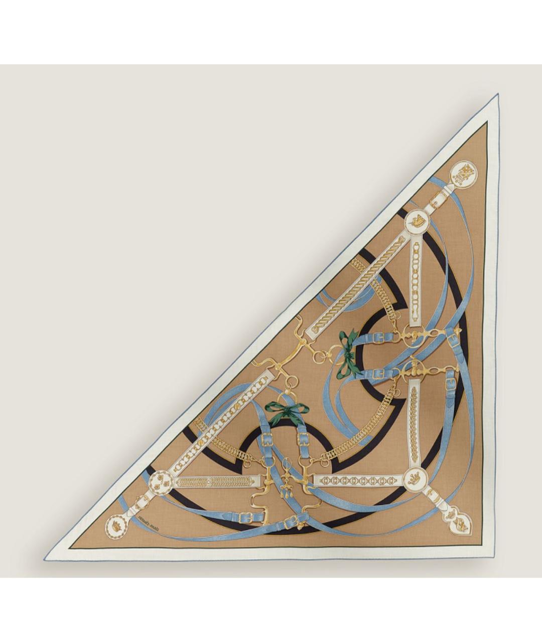 HERMES Мульти кашемировый платок, фото 5