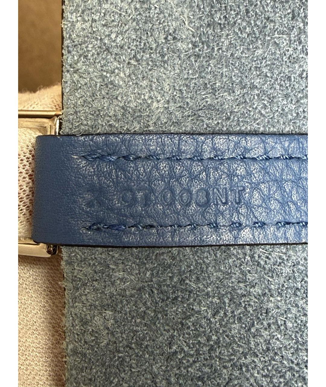 HERMES Синяя кожаная сумка с короткими ручками, фото 8