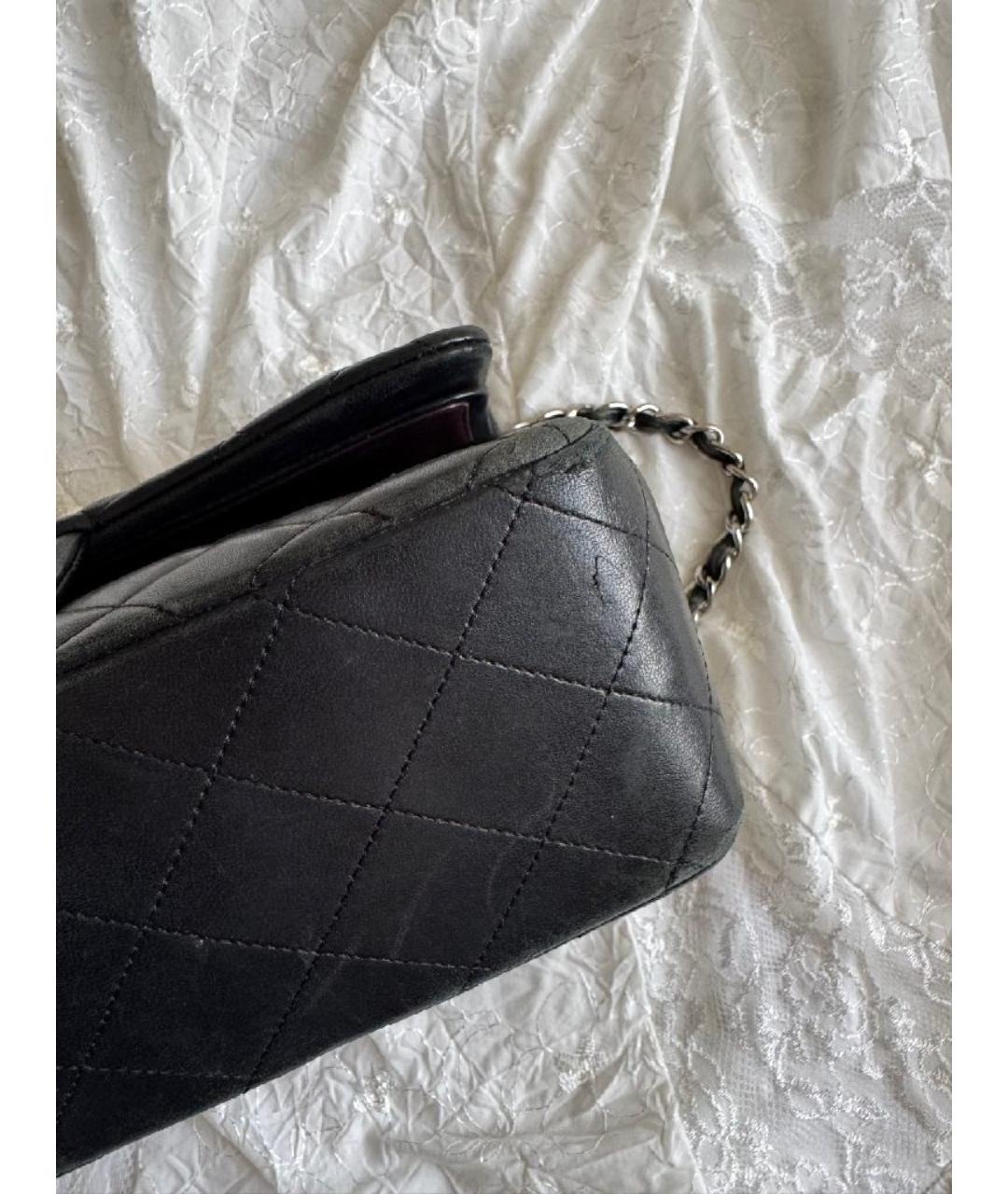 CHANEL Черная кожаная сумка через плечо, фото 6