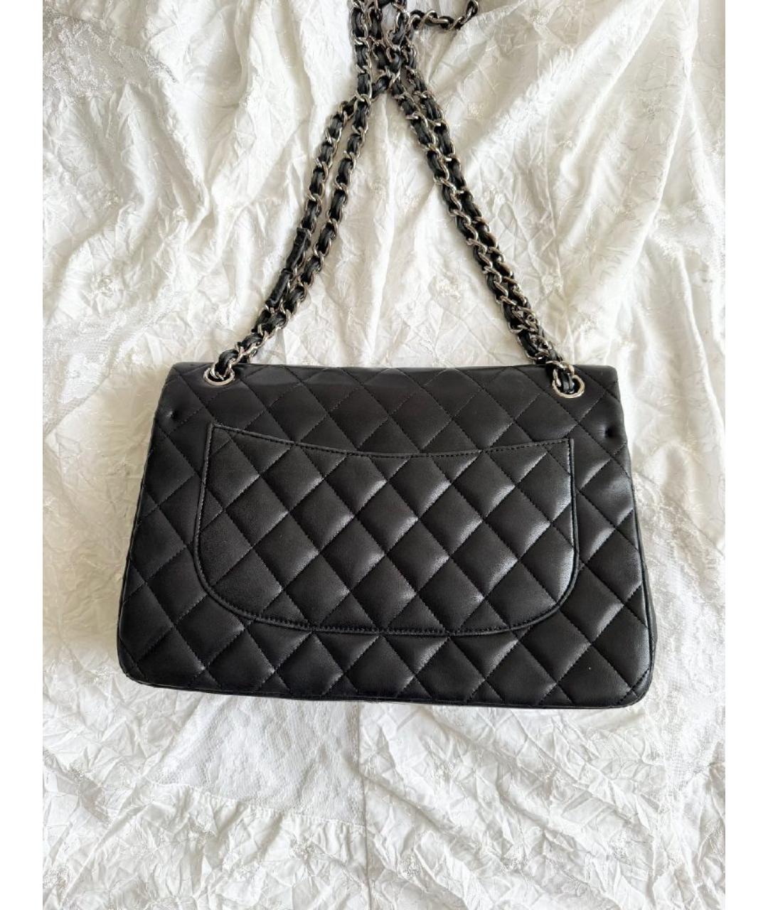 CHANEL Черная кожаная сумка через плечо, фото 8