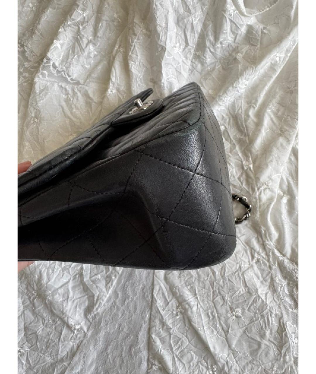 CHANEL Черная кожаная сумка через плечо, фото 7
