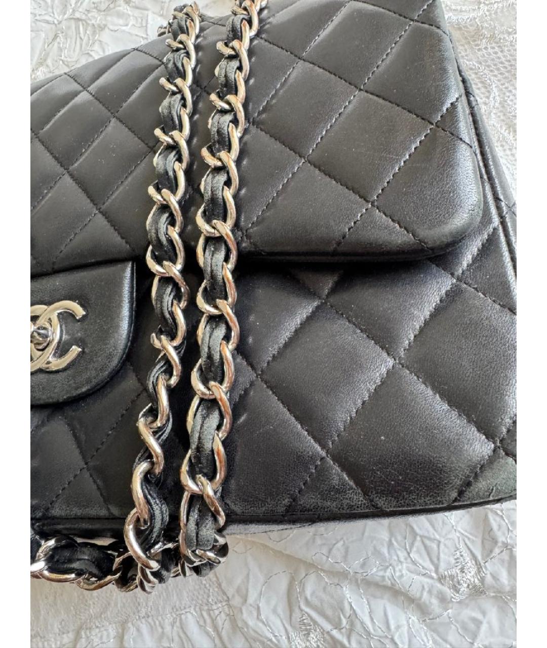 CHANEL Черная кожаная сумка через плечо, фото 3