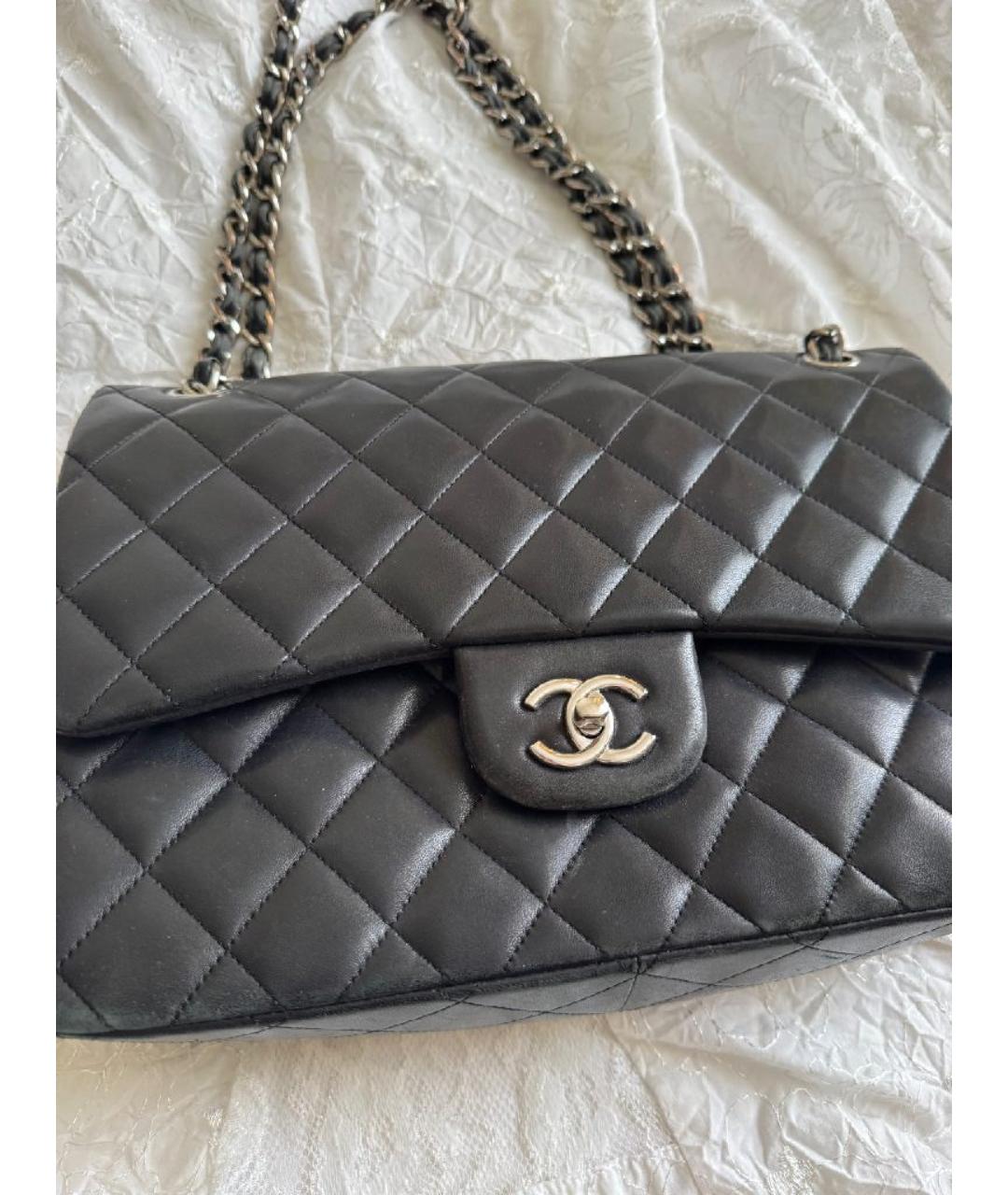 CHANEL Черная кожаная сумка через плечо, фото 2
