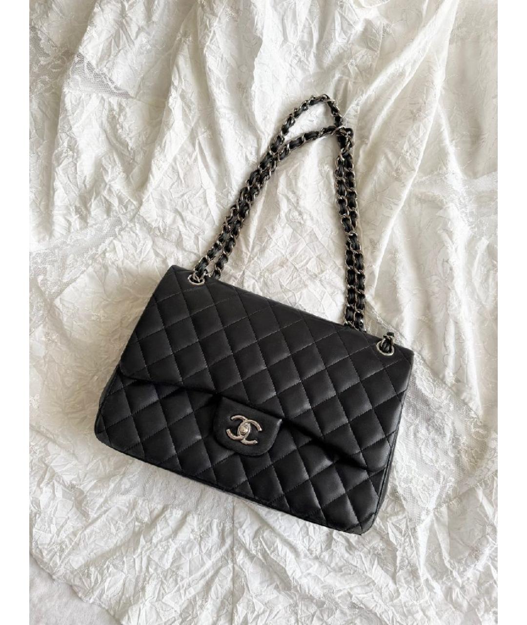 CHANEL Черная кожаная сумка через плечо, фото 9