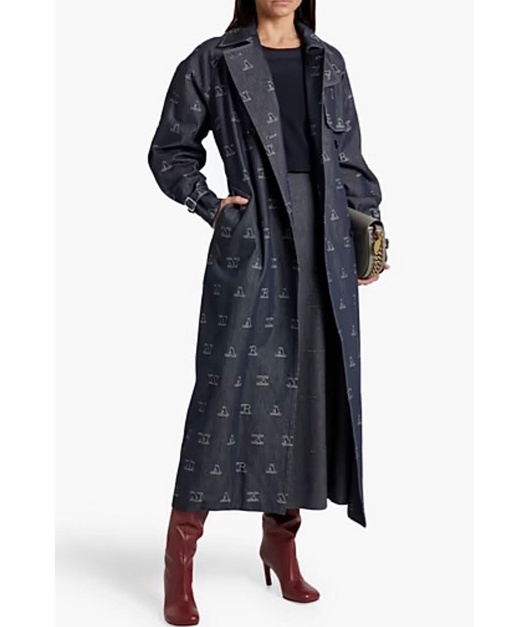 MAX MARA Синий деним тренч/плащ, фото 4