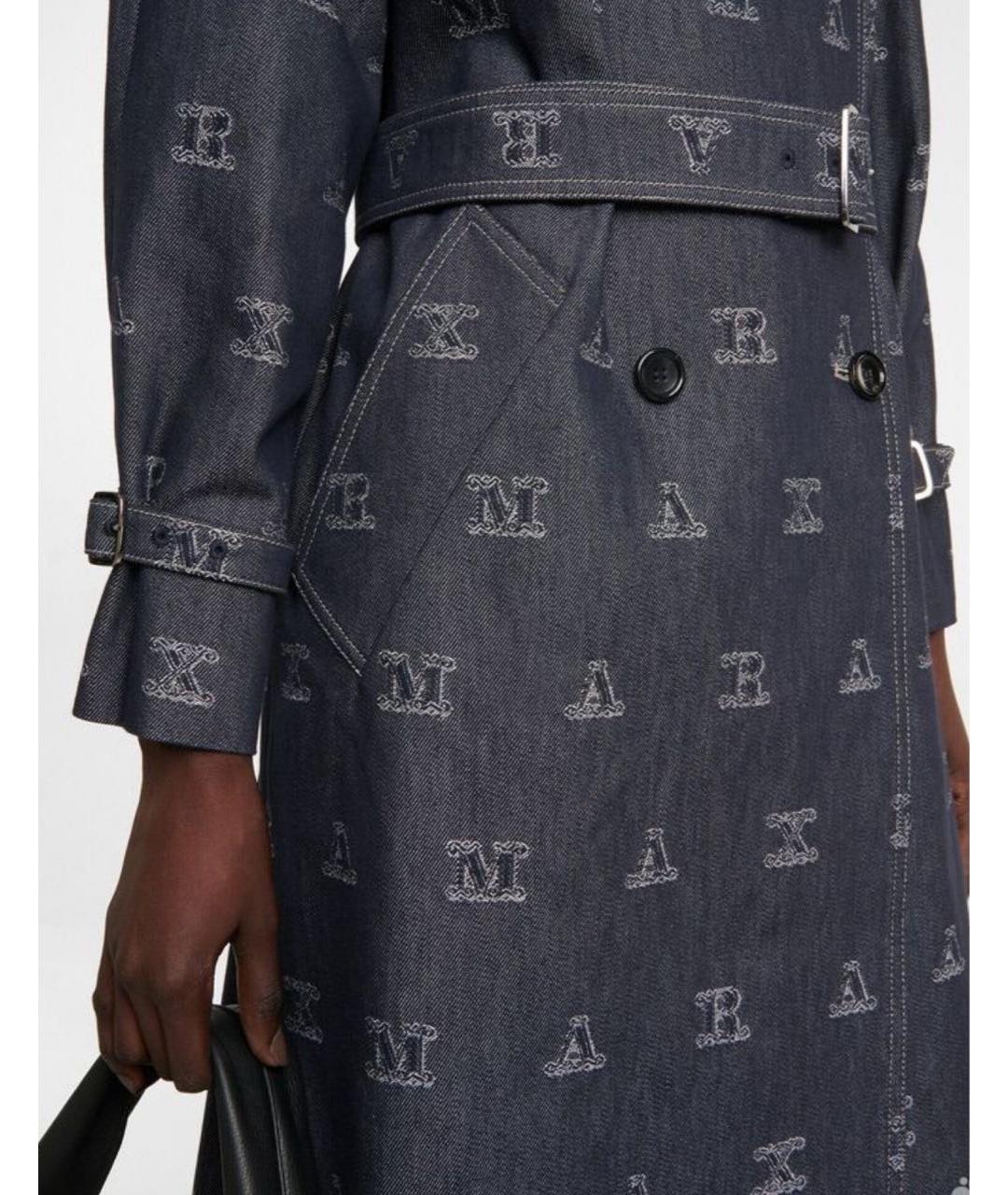 MAX MARA Синий деним тренч/плащ, фото 2