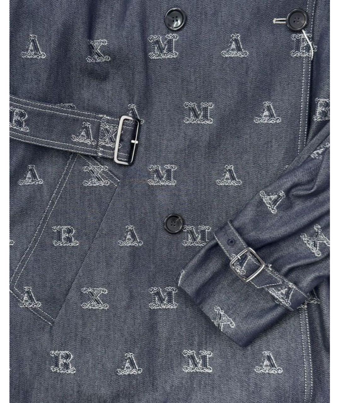 MAX MARA Синий деним тренч/плащ, фото 7