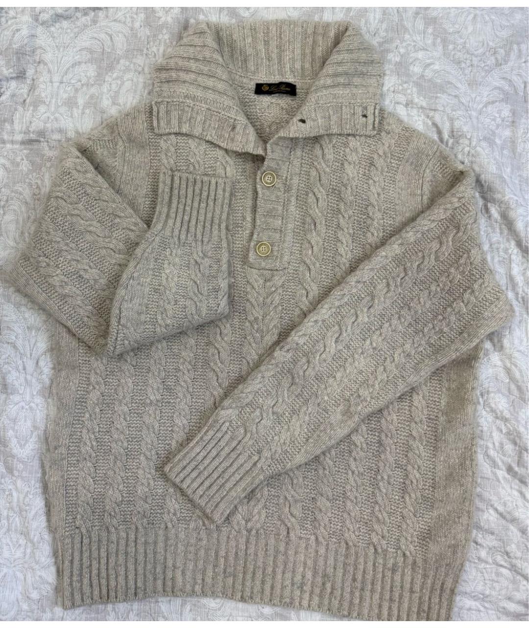 LORO PIANA Бежевый кашемировый кардиган, фото 2