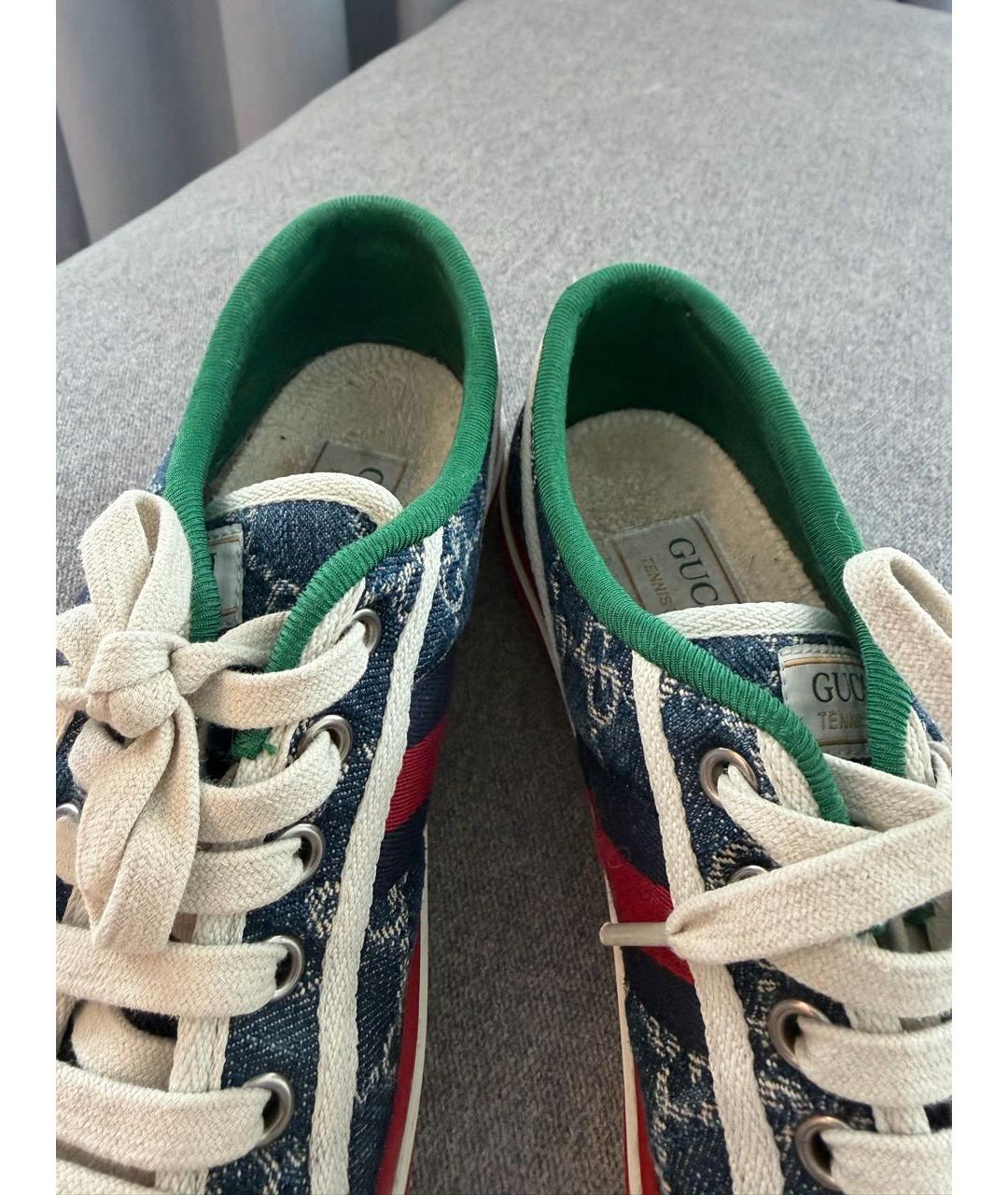 GUCCI Мульти текстильные кеды, фото 5