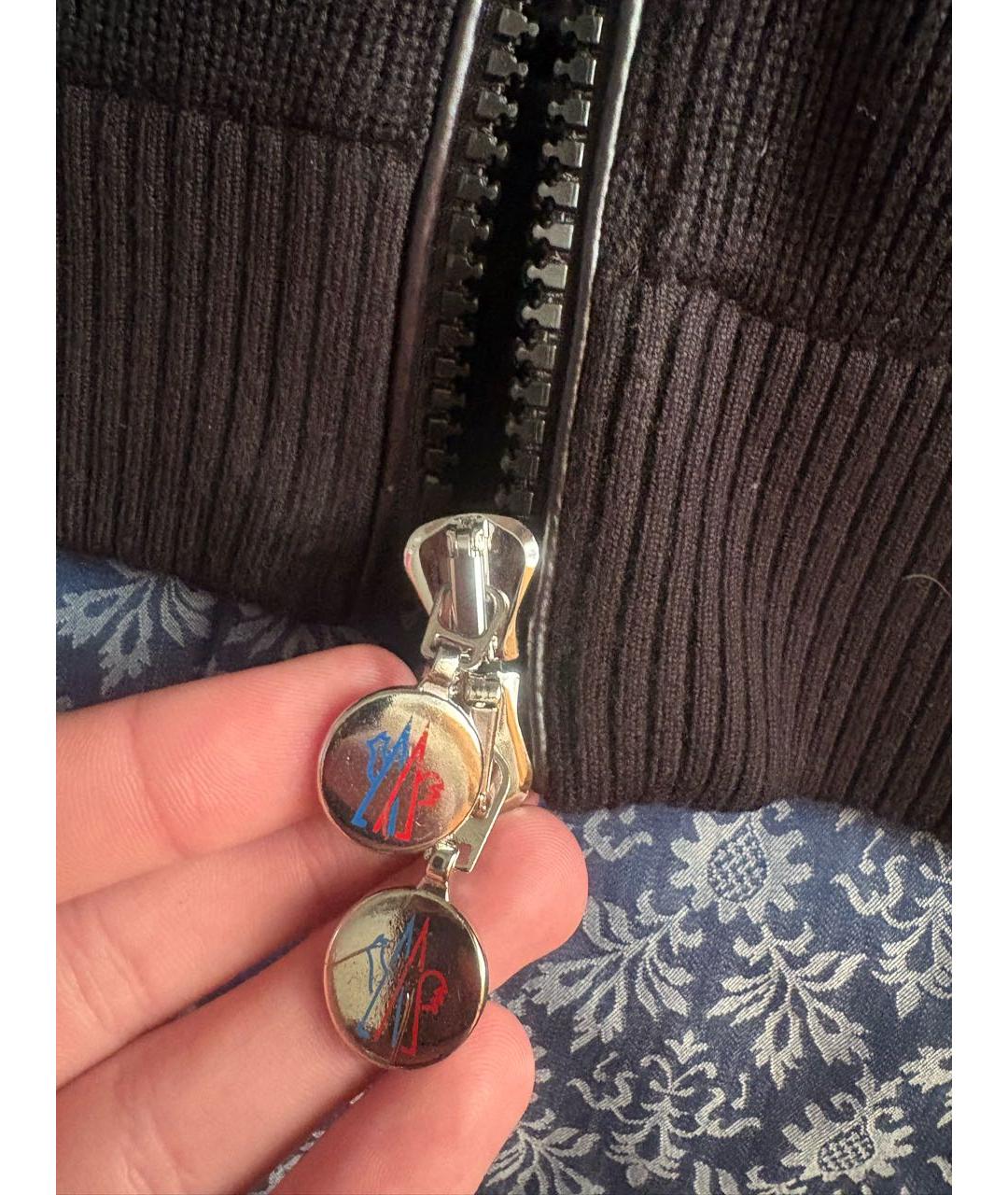 MONCLER Черная хлопковая жилетка, фото 3