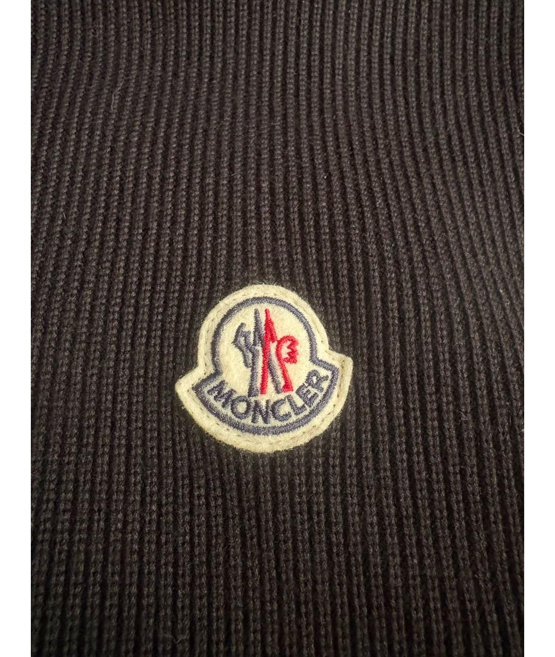 MONCLER Черная хлопковая жилетка, фото 2