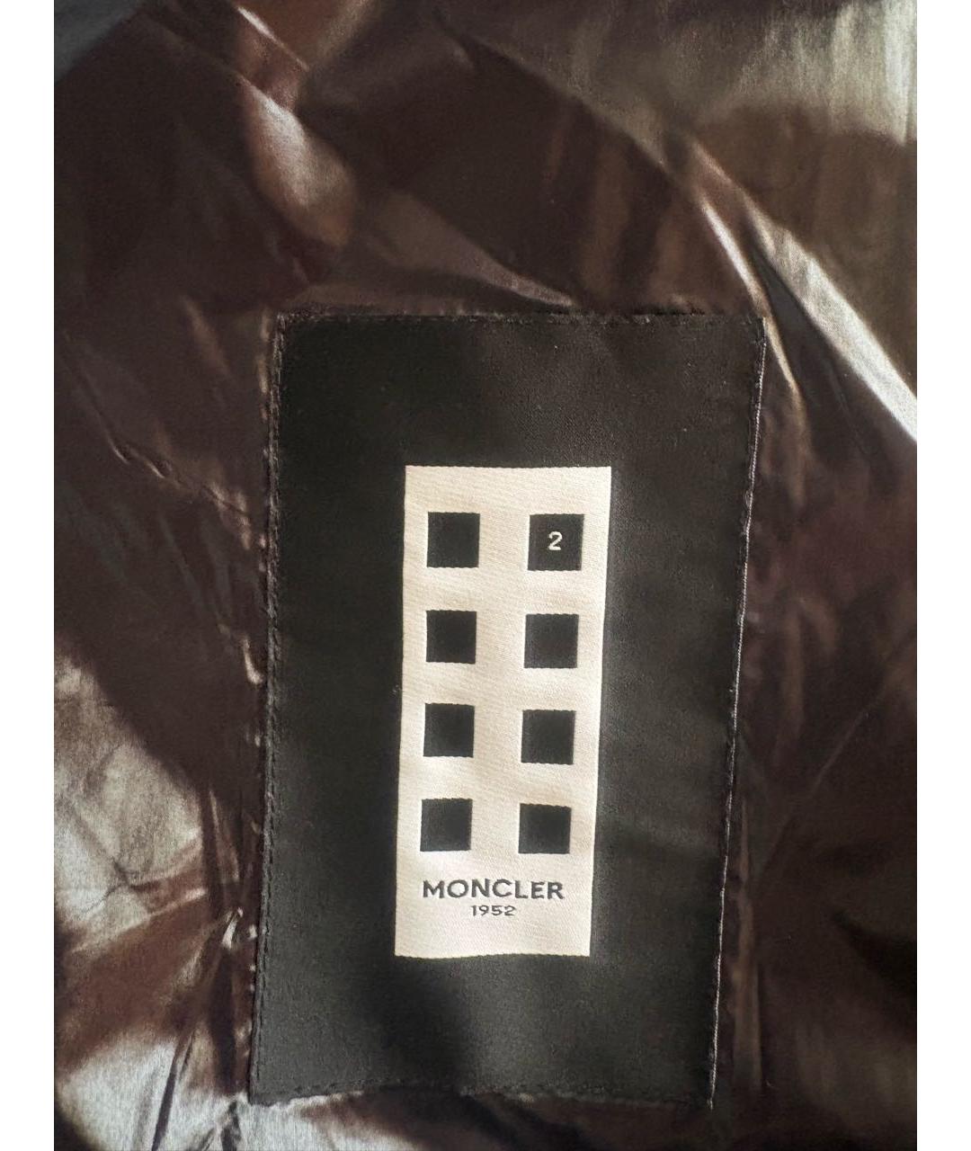 MONCLER Черная хлопковая жилетка, фото 4