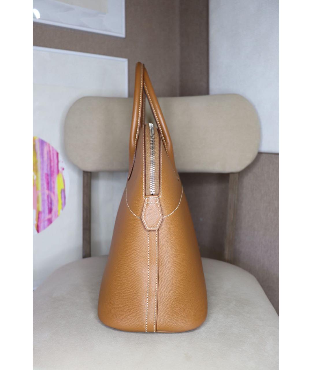 HERMES Коричневая кожаная сумка тоут, фото 4