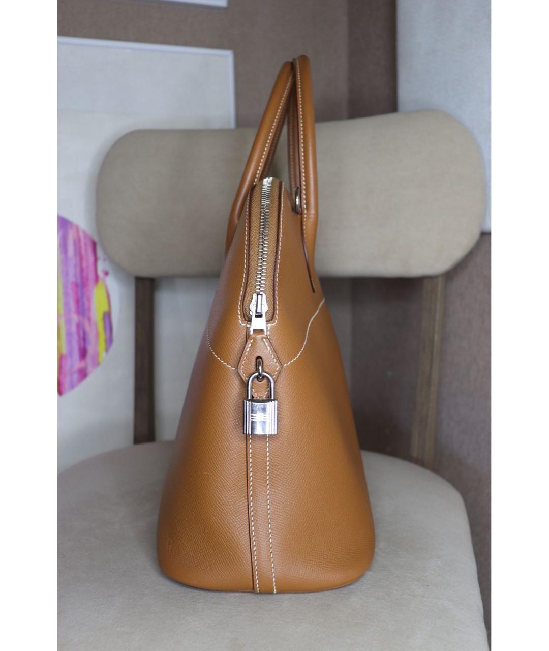 HERMES Коричневая кожаная сумка тоут, фото 2