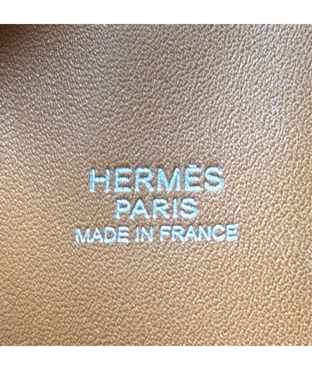 HERMES Коричневая кожаная сумка тоут, фото 7